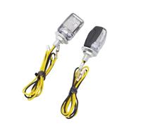 MKGKACVCPT Motorcycle Tail Light LED Motorcycle Turn Signal Lights Blinker Flashing Indicator 12V Housing Chrome Bolt Screw Lamp Bulb Power(Black)