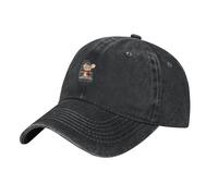 MKGOHLG Black Little Mouse on The Stairs Printed Washed Cowboy Baseball Cap for Adults - Stylish and Breathable Hat