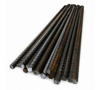Mkgt 10 X Ribbed Steel Rebar 8mm X 1M, Reinforcing Bars For Concrete Foundations, Slabs, Footings & Construction