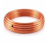 MKGT 10mm Copper Pipe Coil Flexible Microbore Copper Tube - BS EN 1057 Certified - Suitable for Water, Gas, Heating & HVAC Installations - Compression & Solder Compatible (1 Metre)