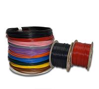MKGT 12V 24V Single Core Automotive 1.0mm² 2.0mm² Stranded Copper Cable Thin Wall Wire 16.5/25 Amps (YELLOW 1.0mm², 50M Roll)