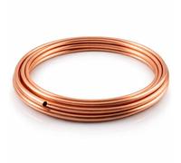 MKGT 6mm Copper Pipe Coil Flexible Microbore Copper Tube - BS EN 1057 Certified - Suitable for Water, Gas, Heating & HVAC Installations - Compression & Solder Compatible (2 Metres)
