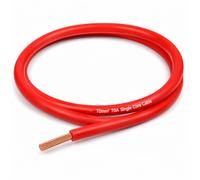 MKGT 70A Hi-Flex Battery Cable - 10mm2 10 Gauge Pure Copper Single Core PVC Welding Wire for 12V & 24V Automotive, Campervan, Solar, Inverter & Leisure Battery Systems (Red, 10 Meters)