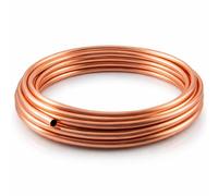 MKGT 8mm Copper Pipe Coil Flexible Microbore Copper Tube - BS EN 1057 Certified - Suitable for Water, Gas, Heating & HVAC Installations - Compression & Solder Compatible (1 Metre)