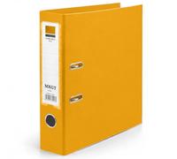 MKGT A4 Lever Arch File 75mm Spine - Heavy Duty Metal Lever Arch Mechanism, Strong Ring Binder Folder with Thumb Hole & Spine Label for Office, School & Home Filing (Yellow, Pack of 1)