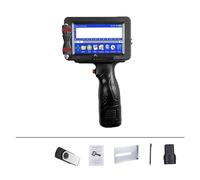 MKHFP Portable Inkjet Coder, 12.7/25.4mm Portable Printer ，Handheld Inkjet Printer，QR Bar Batch Code Date Number Logo Expiry Date ，24 Languages(Only Printer-12.7mm)
