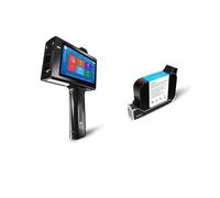 MKHFP Portable Inkjet Coder, 25.4mm Intelligent Handheld Inkjet Printer Is Portable, Can Print Logo, Barcode, 2D Code, Etc., Easy To Operate.(Printer 1 yellow ink)