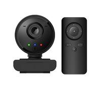 MKHFP Streaming Webcam, Webcam 1080P AI Humanoid Auto Tracking Web Camera With Remote Control Microphone USB Web Cam For PC Computer Laptop Mini Camera(Nero)