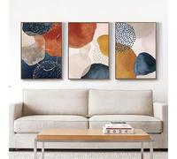 MKHFUW Set of 3 Abstract Botanical Leaf Printed Posters - Wall Art, Boho Line Drawing Woman, No Frame (Design 03, 3 Pieces - 20 x 30 cm)
