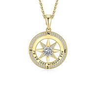 Mkhhy Compass Necklace for Women and Girls, I'd Be Lost Without You Compass Jewelry For Wife Girlfriend, Valentines Day Anniversary Birthday Gift for Her