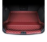 MKHIXTSL Car Leather Trunk Mats Boot Liners For MG HS Trophy 2020-2025, Tailored Anti-Slip Waterproof Cargo Pet Carpets with Raised Edges, Protector Accessories, D/Red