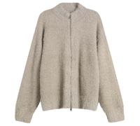 MKI Men's Faux Alpaca Knit Track Jacket Grey Melange