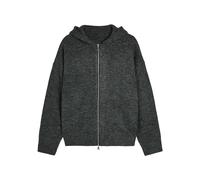 Mki Miyuki Zoku Logo-embroidered Hooded Brushed Knit Jumper - Charcoal - S