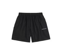 Mki Miyuki Zoku Logo-embroidered Linen Swim Shorts - Black - XL