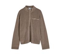 Mki Miyuki Zoku Logo-embroidered Terry Half-zip Sweatshirt - Brown - S