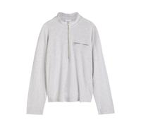 Mki Miyuki Zoku Logo-embroidered Terry Half-zip Sweatshirt - Grey - M