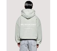 MKI MIYUKI ZOKU Mens Box Fit Design Studio Hoodie - Colour: Pigment Cement - Size: XL