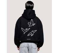 MKI MIYUKI ZOKU Mens Box Fit Flight Hoodie - Colour: Black - Size: Medium