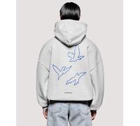 MKI MIYUKI ZOKU Mens Box Fit Flight Hoodie - Colour: Grey - Size: Large