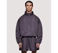 MKI MIYUKI ZOKU Mens Box Fit Hyperlight Hooded Wind Jacket - Colour: Raisin - Size: Small