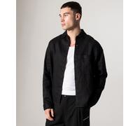 MKI MIYUKI ZOKU Mens Linen Box Dress Shirt - Colour: Black - Size: Large