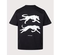 MKI MIYUKI ZOKU Mens Oversized Box Fit Greyhound T-Shirt - Colour: Black - Size: Large