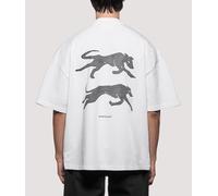 MKI MIYUKI ZOKU Mens Oversized Box Fit Greyhound T-Shirt - Colour: White - Size: XL