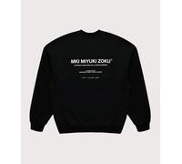 MKI MIYUKI ZOKU Mens Oversized Design Studio Crewneck Sweatshirt - Colour: Black - Size: Large