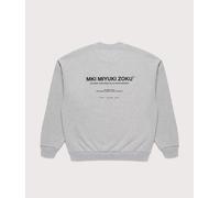MKI MIYUKI ZOKU Mens Oversized Design Studio Crewneck Sweatshirt - Colour: Grey - Size: XL