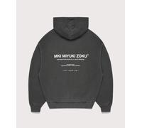MKI MIYUKI ZOKU Mens Oversized Design Studio Hoodie - Colour: Pigment Black - Size: XL