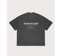 MKI MIYUKI ZOKU Mens Oversized Design Studio T-Shirt - Colour: Pigment Black - Size: Large