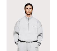 MKI MIYUKI ZOKU Mens Oversized Uniform Quarter Zip Sweatshirt - Colour: Grey - Size: XL
