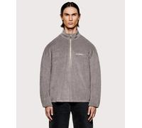 MKI MIYUKI ZOKU Mens Towelling Quarter Zip Sweatshirt - Colour: Brown - Size: Medium