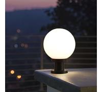 Mkichi Outdoor Garden Post Light,E27 Landscape Fence Post Cap Light,Industrial Modern Acrylic Column Lamp Spherical for Porch, Patio, Wall, Terrace, Garden (20CM)