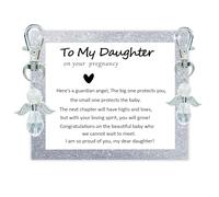 MKISHINE Pregnant Daughter Gift Card, Mama Guardian AngelDaughter Pregnancy, Pregnant Daughter From Mom Mothers Day Pregnancy Gift, Transparent