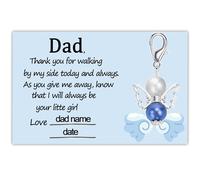 MKISHINE Something Blue For Bride To Be - Angel Wedding Bouquet Garter Charm Gift Card For Daughter On Wedding Day, From Mom Dad Grandma Sister Friends (Style 2)