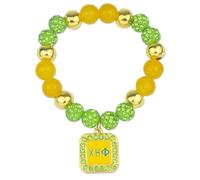 MKISWIN Greek Sorority Gift for Women Chi ETA Bracelet 1932 Chi Gift Sorority Bracelet Paraphernalia Jewelry for Soror, 2.4 inches, Crystal, alloy