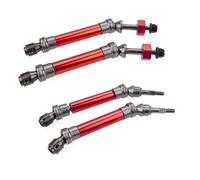 MKIUYVD cvd drive shaft rc car For Traxxas For Slash 4X4 For Stampede For VXL 2WD 6851R 6851X 6852R 1/10 rc Car CVD Metal Front Rear Drive Shaft Assembly(Red)