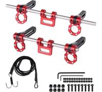 MKIUYVD Rc Bumper For Axial For Scx10 For Trx4 6 Gen7 Gen8 For Element For Enduro 1/10 Crawler Car Front Rear Bumper With Modular Fairlead D-ring(Red)