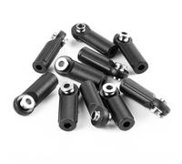MKIUYVD RC Car Accessories For 1/10 RC Crawler Car Parts M4 Black Plastic Steering Linkage Pivot Link Rod End Width Balls Joint Head Modification Accessories(Size 1)