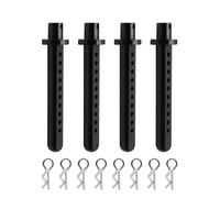 MKIUYVD RC Car Accessories For Axial For SCX10 1/10 Aluminum Body Post Mounts Car Shell With R Clips Fixing Column RC Crawler Part Replacement Model Accessories(Black)