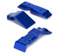 MKIUYVD RC Car Accessories For Traxxas 1/10 For E-Revo For VXL 2.0 86086-4#8637 Front Pieces Rear 1 Piece Skid Plate For Chassis Guard rc Car Upgrade Parts Accessories(Blue,Set)