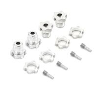 MKIUYVD RC Car Accessories For Traxxas For E-Revo For E-Maxx For Summit For For Revo 3. 5353X 1/10 17mm Hex Nuts Splined Wheel Hubs RC Upgrade Car Parts(Silver)