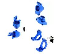 MKIUYVD RC Car Accessories For Traxxas For Maxx For Widemaxx 1/10 Metal Steering Blocks Caster C-Hubs Stub Axle Carriers 8937 8932 8952 rc Car Upgrade Parts(Blue,Set)