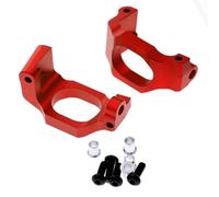 MKIUYVD RC Car Accessories For Traxxas For Maxx For Widemaxx 1/10 Metal Steering Blocks Caster C-Hubs Stub Axle Carriers 8937 8932 8952 rc Car Upgrade Parts(Red,Caster Blocks)