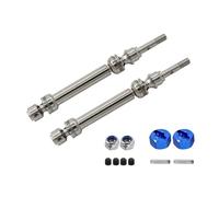 MKIUYVD RC Car Accessories For Traxxas For Slash 4x4 2WD For Rustler For Stampede For Hoss 1/10 rc Car Upgrade Parts Metal Front Rear Drive Shaft CVD Driveshaft(Silver,Front)