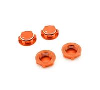 MKIUYVD RC Car Accessories For Traxxas For X-Maxx For Summit For E-Revo 1/8 Replacement rc Car 17mm Hex Wheel Nuts Dustproof Anti-Skid Non-slip RC Truck For Buggy Parts(Orange)