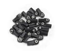MKIUYVD RC Car Accessories For TRX4 For SCX10 For Element For Enduro TF2 CC01 Straight Angled M4 Rod Ends With 7mm Pivot Ball Links Building 1/10 RC Crawler Car Parts(Angled 20PCS)