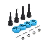 MKIUYVD RC Car Accessories For WLtoys For A959 A969 K929 A979 A959B A969-B 1/18 Wheel Conversion Set Axle 12Mm Hex Dive Hub Turn 1/10 On Road rc Car Upgrade Parts(Blue,Size 1)