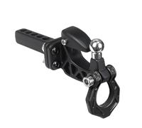 MKIUYVD RC Car Parts For Axial For SCX10 For TRX4 D90 1/8 1/10 RC Crawler Car Upgrade Parts Metal Rear Bumper Tow Trailer Hook Drop Hitch Receiver(Black)